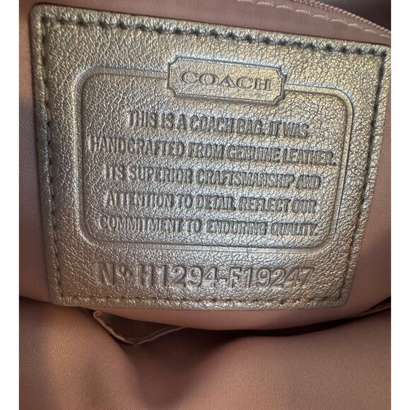 Coach Ashley White and Silver Leather Satchel Shoulder Bag F19247 - Picture 6 of 12